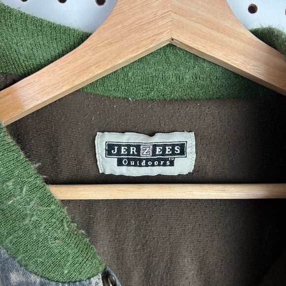 Jerzees Camo Camouflage Bomber Jacket XXL 2XL USA Made Vtg 90s Outdoor Mossy Oak - Picture 5 of 7